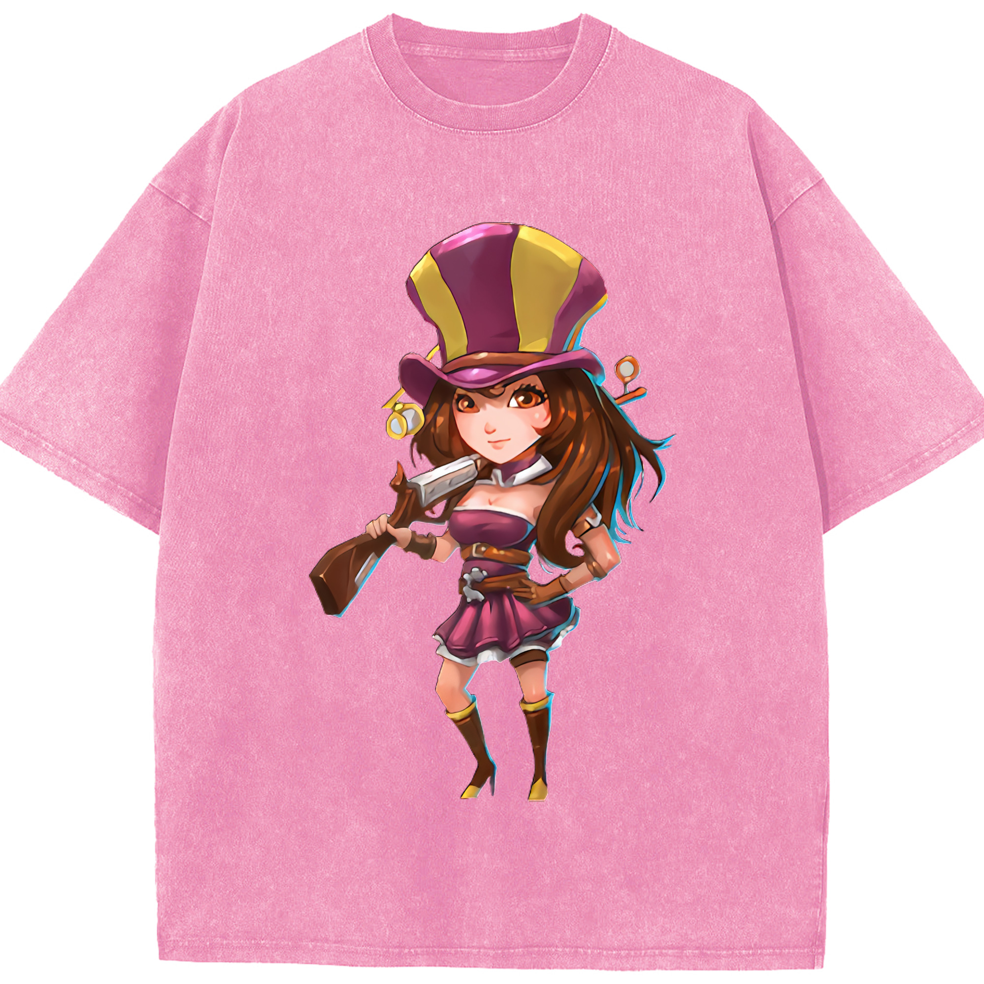 （画像用） リーグ・オブ・レジェンド League of Legends LOL 綿100% ヴィンテージ風 半袖Tシャツ（フロントプリント）